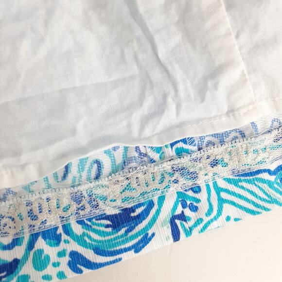 Lilly Pulitzer Lyssa Notch Shift Dress Resort White Lucky Trunks Womens 4 18163 - Picture 10 of 13